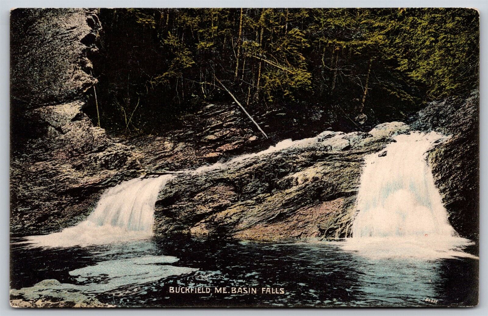 Postcard Basin Falls, Buckfield, Maine V103