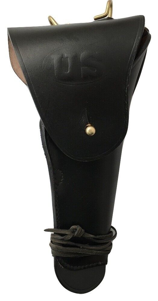 U.S. WWII M1911 .45cal Black Leather Hip Colt Holster Embossed US-Black Color