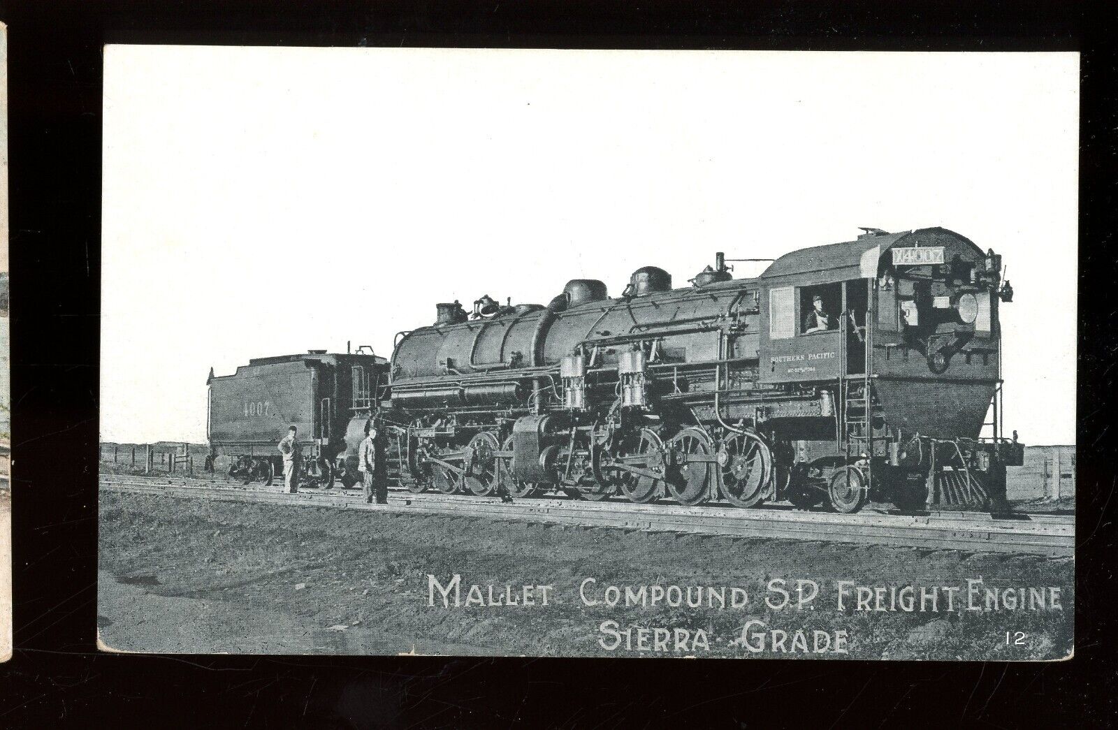 Railroad-train-Mallet Compound Southern Pacific Freight Engine- Sierra Grade