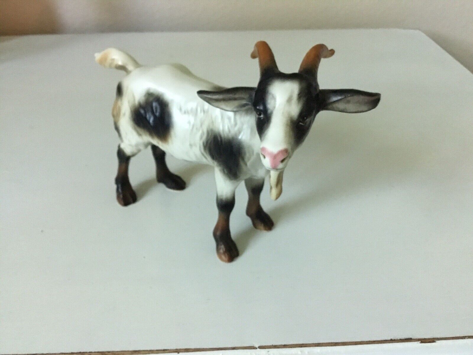Vintage Porcelain Goat Figurine 5” Tall