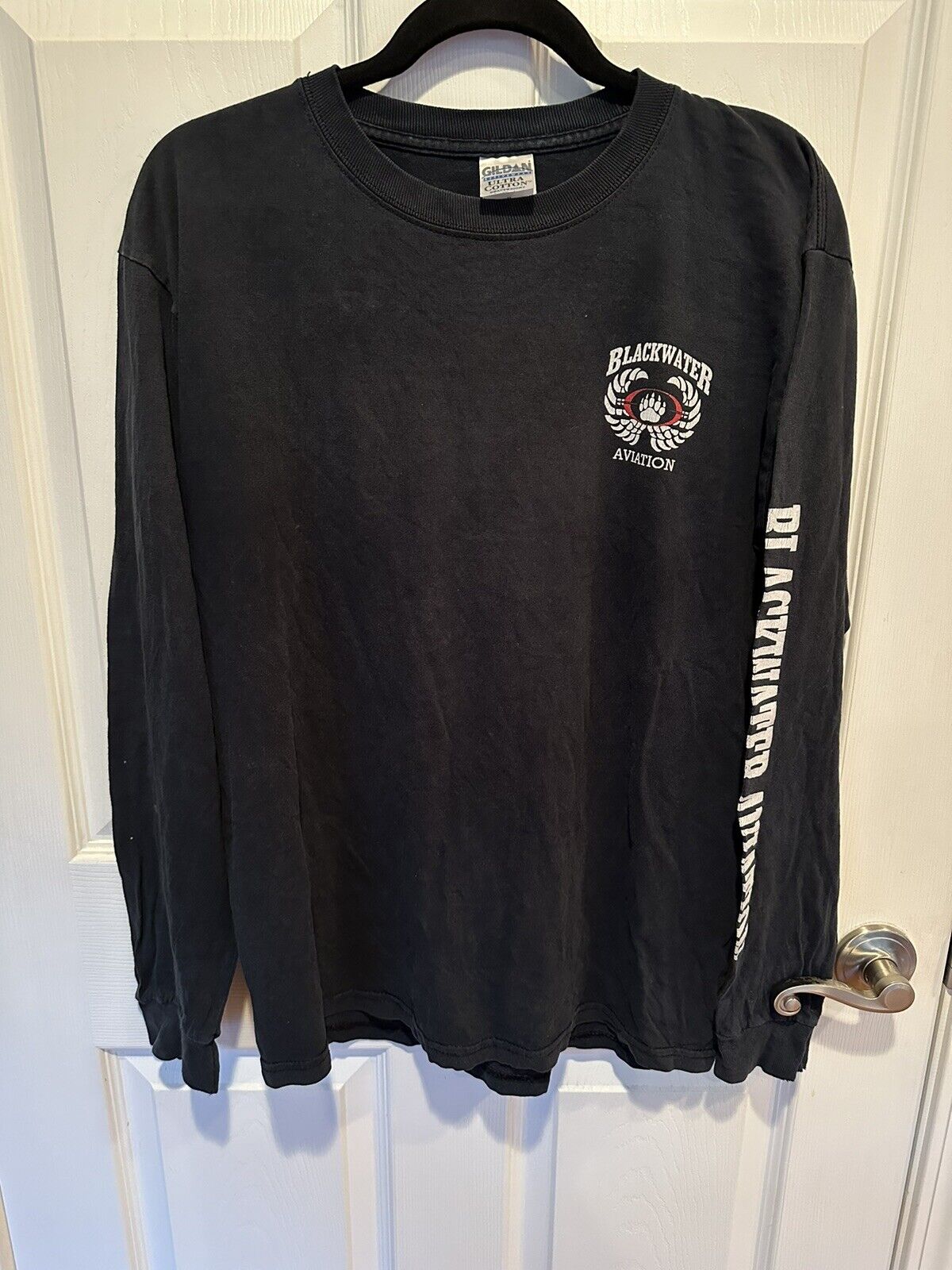 Blackwater Aviation Private Military Security Contractor Long Sleeve Medium Blk