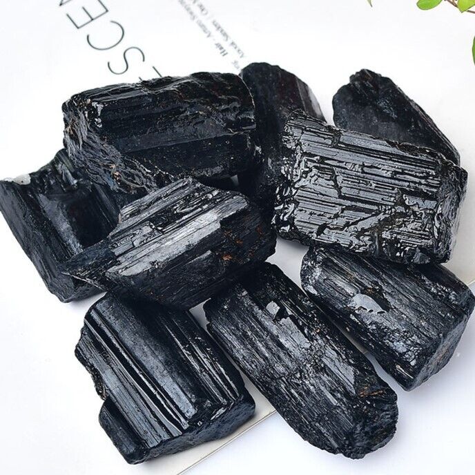 Raw Rough Black Tourmaline Chunks Healing Crystal Mineral Rocks for Jewelry DIY