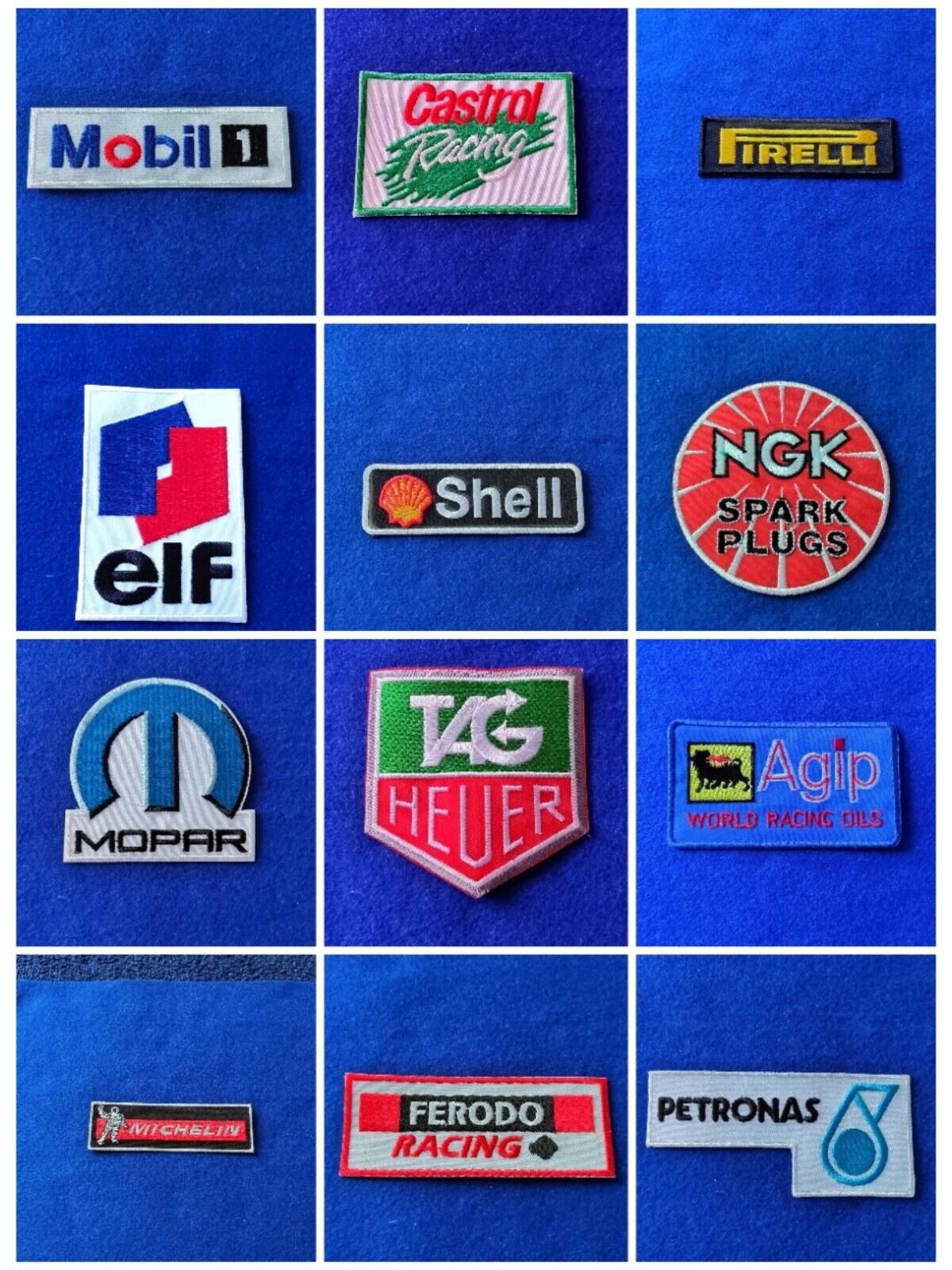 A Selection of 12 Motorsports Racing Sew On & Iron On Patches (Set H)