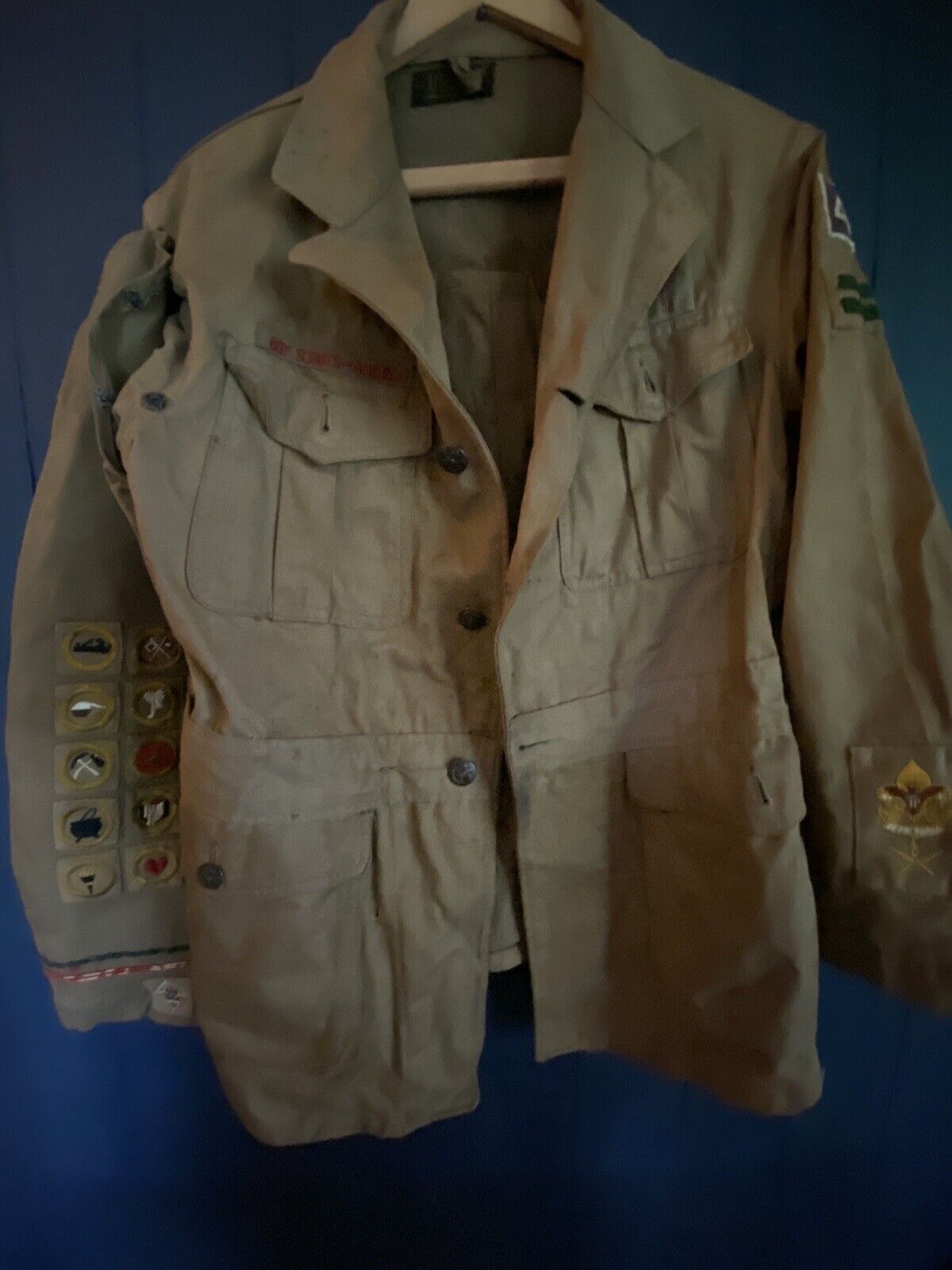 Vintage 1930’s Boy Scout Safari Style Jacket With 22 Patches