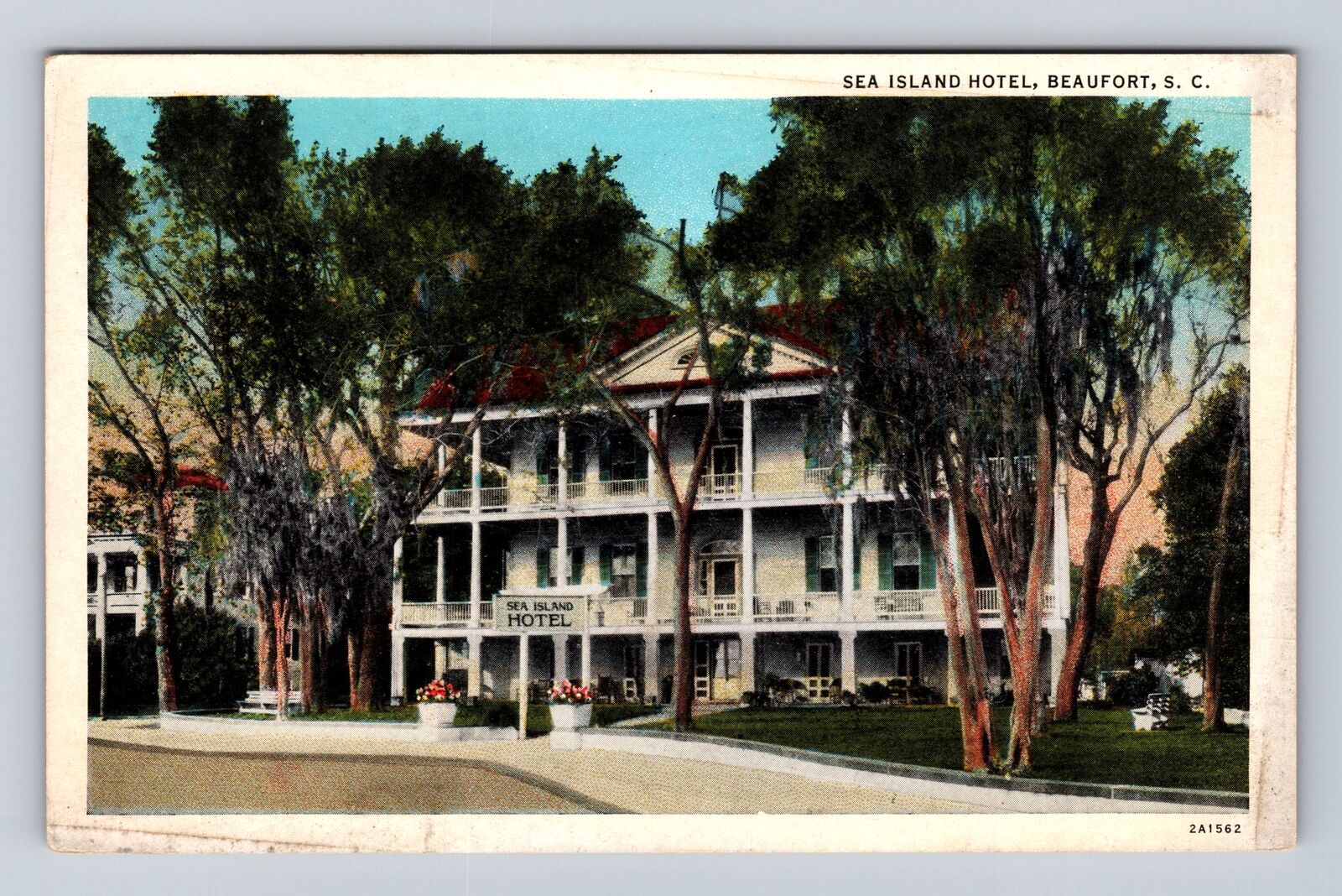 Beaufort SC-South Carolina, Sea Island Hotel, Antique, Vintage Souvenir Postcard