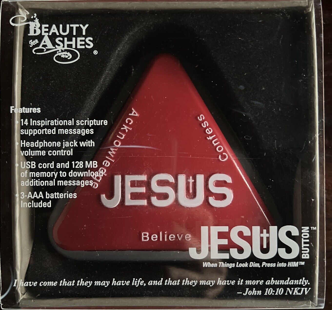 Amazing Rare Discontinued Jesus Button Christ Christian Bible Audio