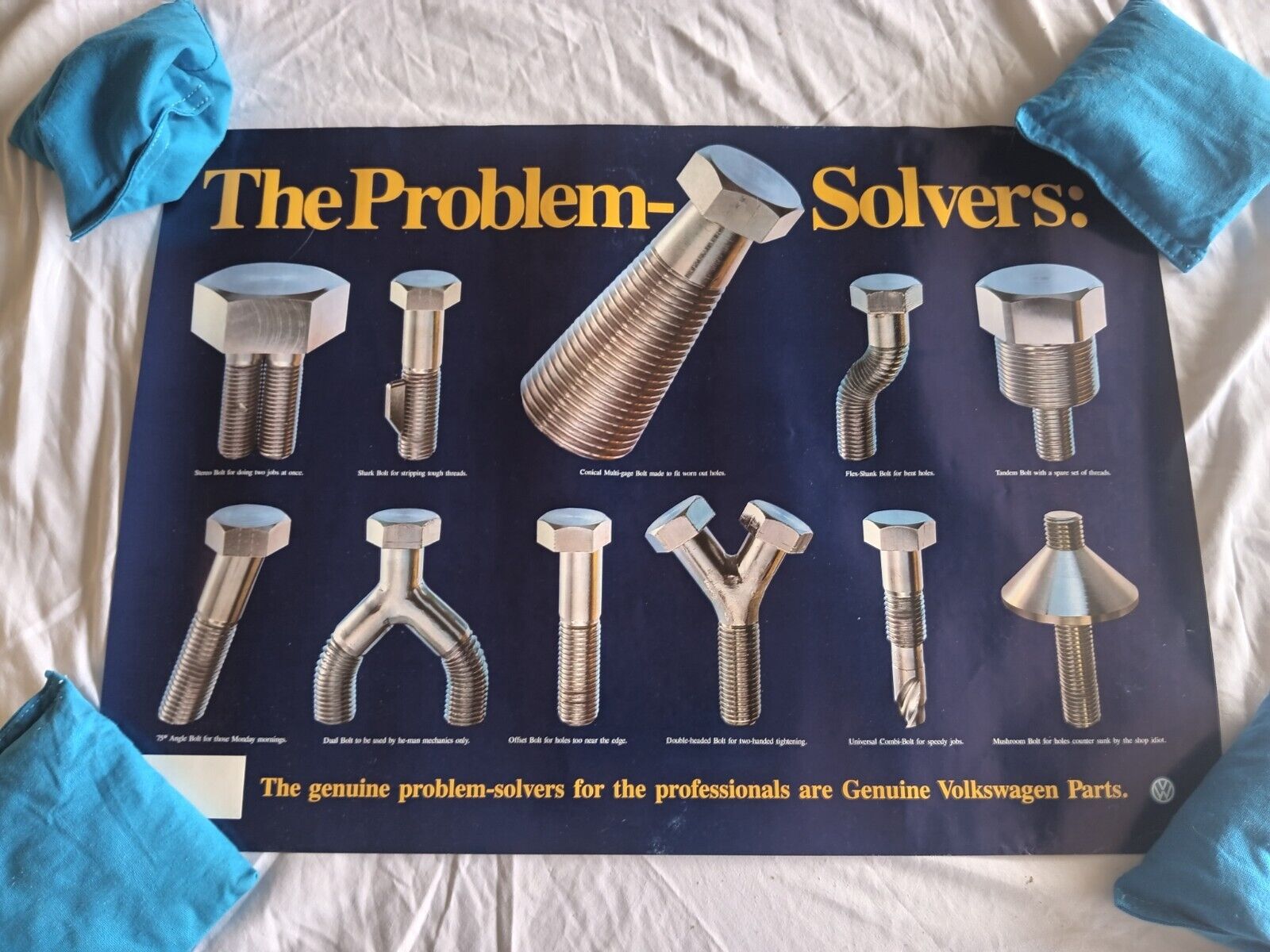 Awesome vintage Volkswagen Problem Solver service poster 