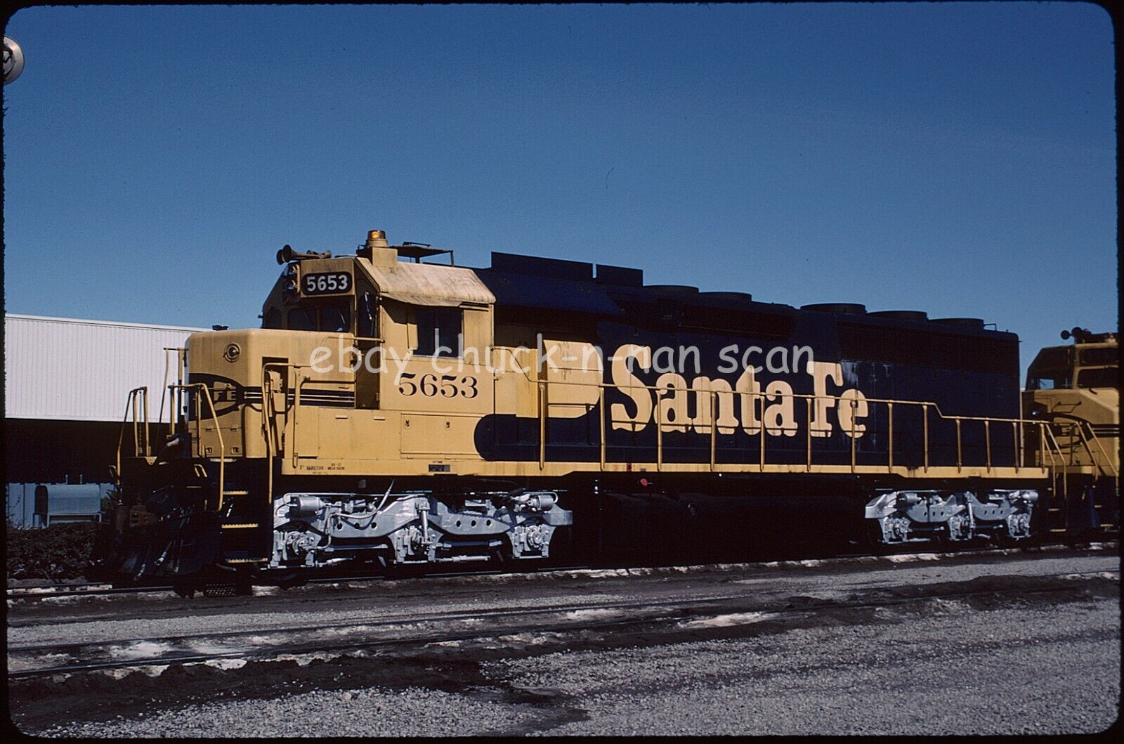 Original Slide Santa Fe ATSF 5653 SD45-2 Barstow CA 1985