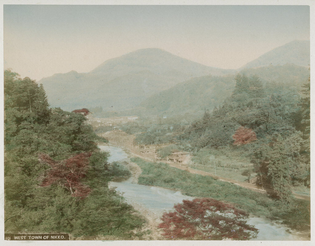 c.1880\'s PHOTO JAPAN - WEST TOWN OF NIKKO