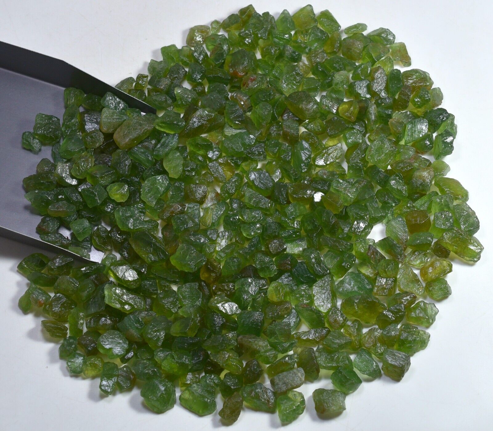 500 GM Faceted High Quality Transparent Natural Green APATITE Crystals Pakistan