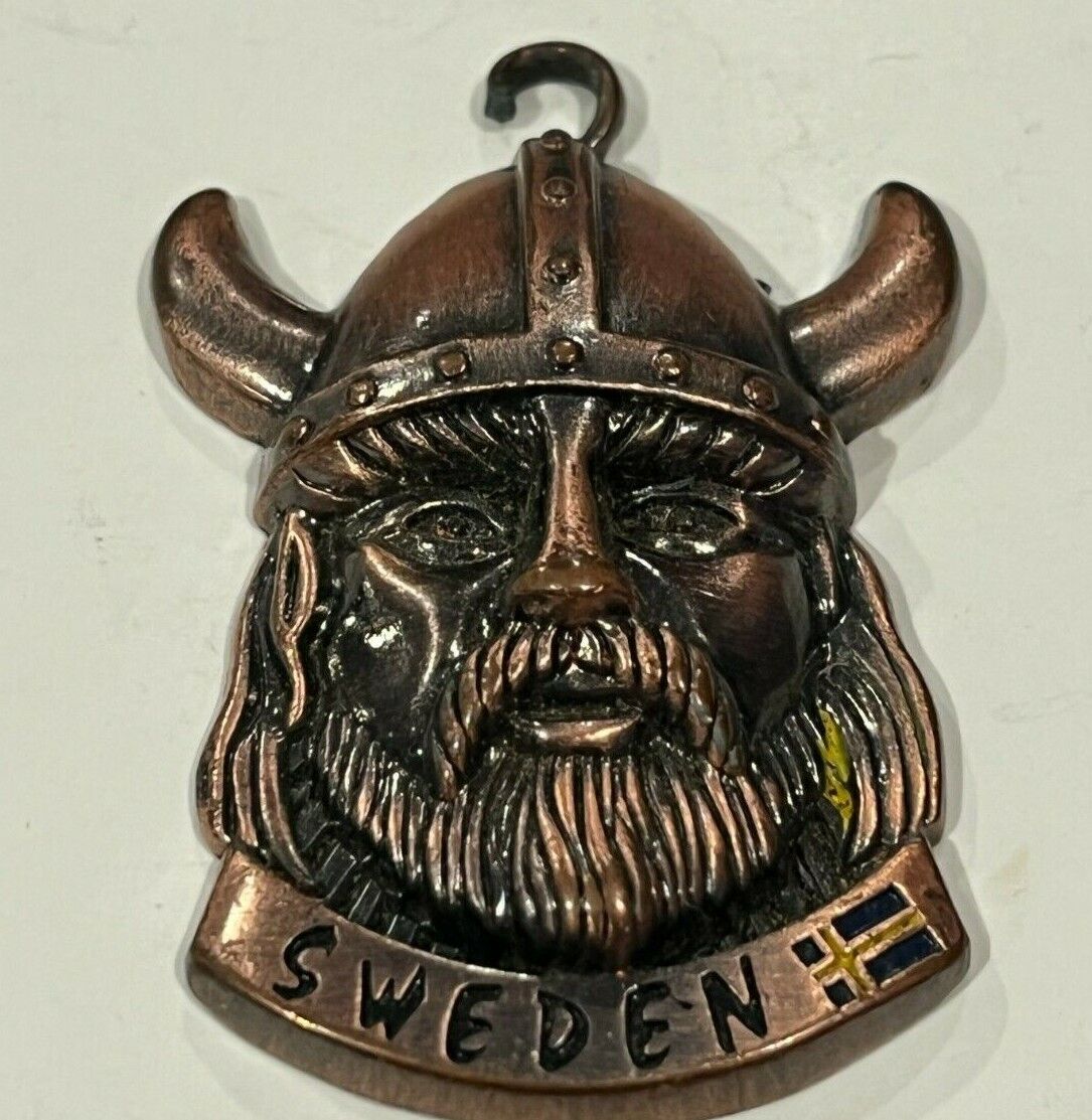 Sweden Bronze Colored Metal beautiful Viking Pendant