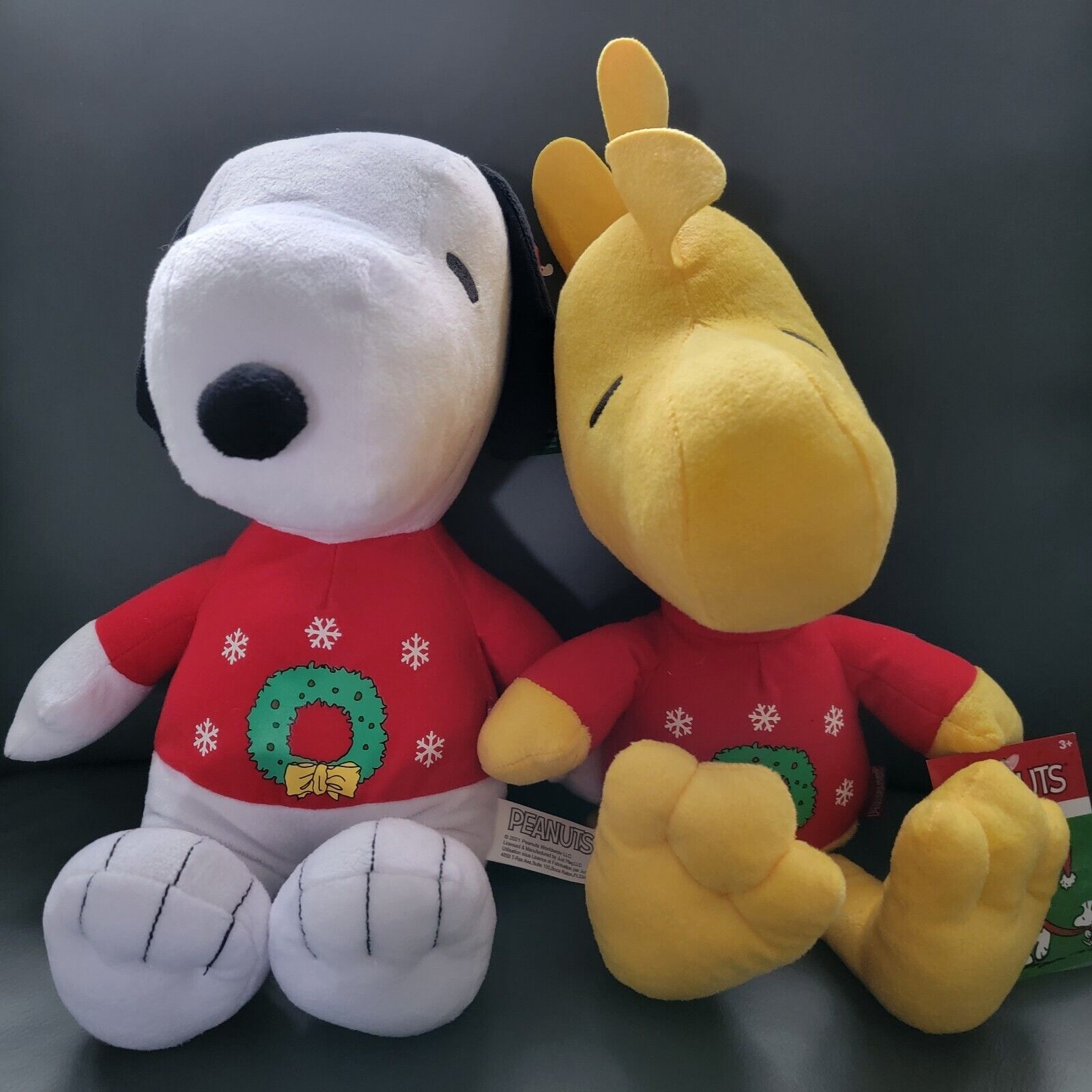BNWT Peanuts Christmas Snoopy & Woodstock Stuffed Animal Pair