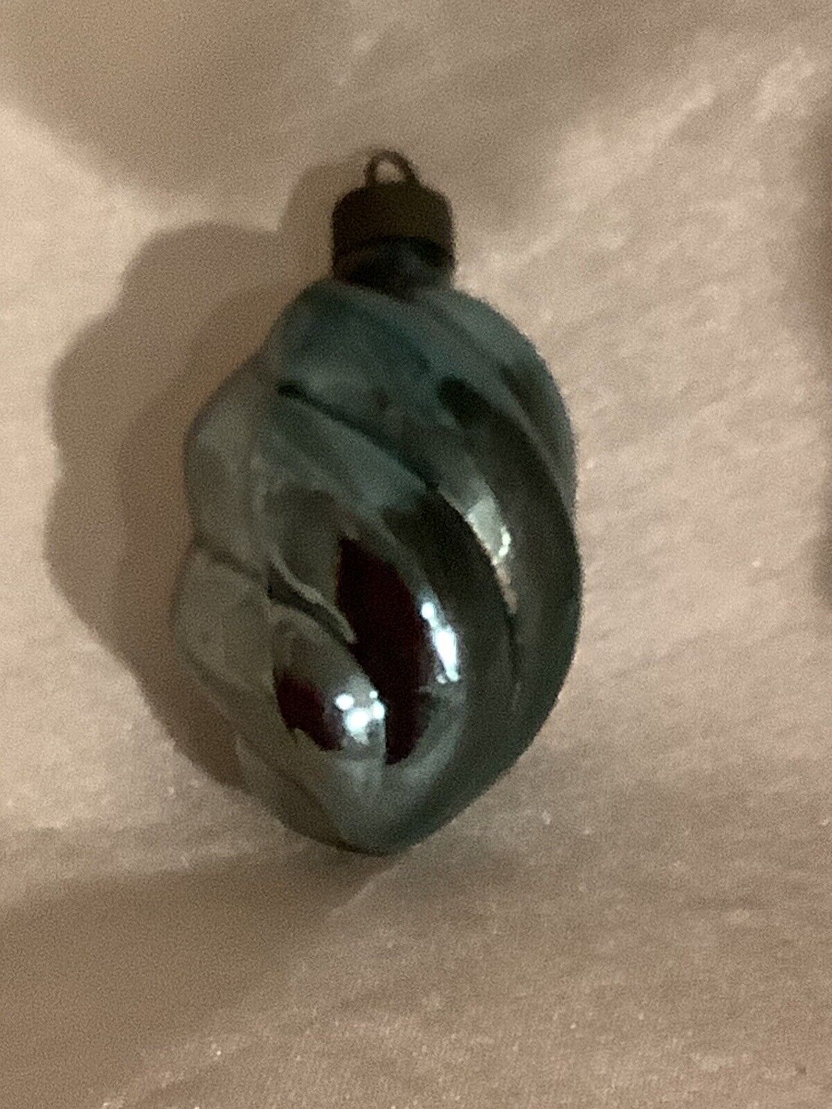 Vintage 1950’s Mercury Glass Twisted Teardrop Christmas Ornament Rare