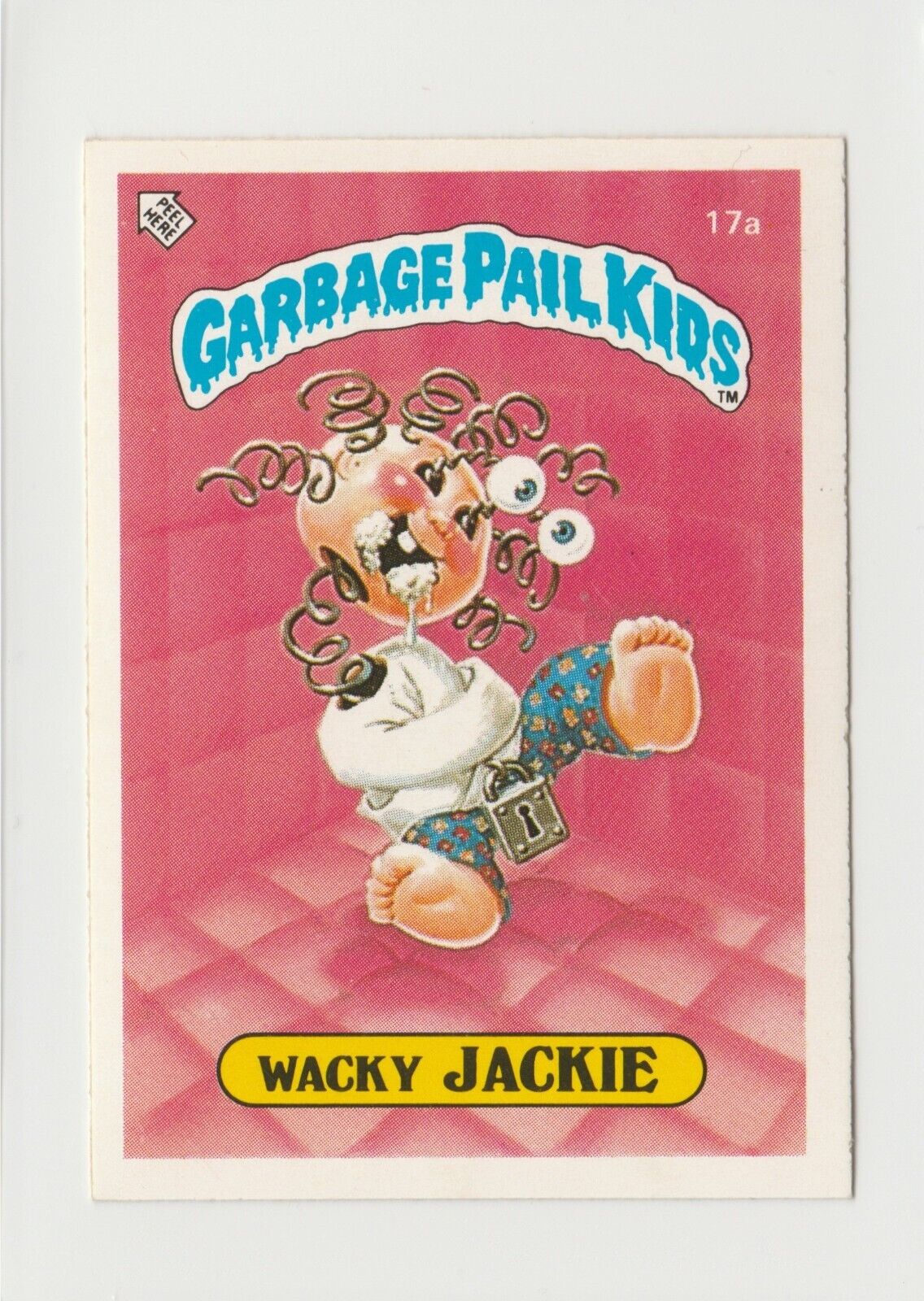 Garbage Pail Kids GPK UK mini Wacky Jackie vintage 1985 British Series 1