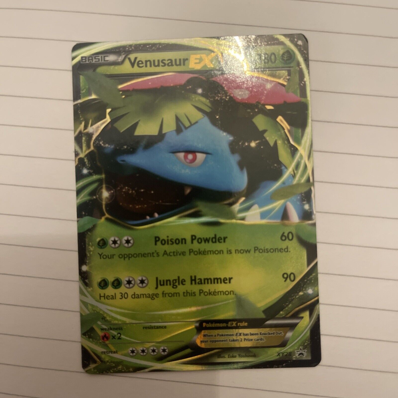 Pokemon Card Venusaur EX XY28 Black Star Promo Half Art Rare