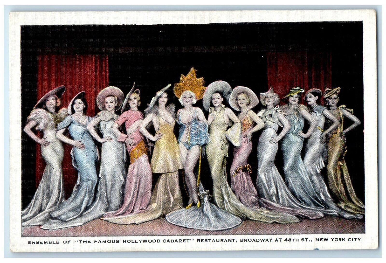 c1940\'s The Famous Hollywood Cabaret Restaurant New York City New York Postcard