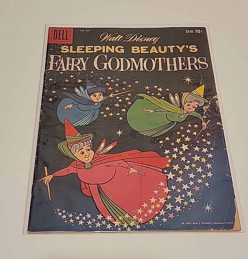 1959 DELL FOUR COLOR COMICS # 984 WALT DISNEY SLEEPING BEAUTY's FAIRY GODMOTHERS