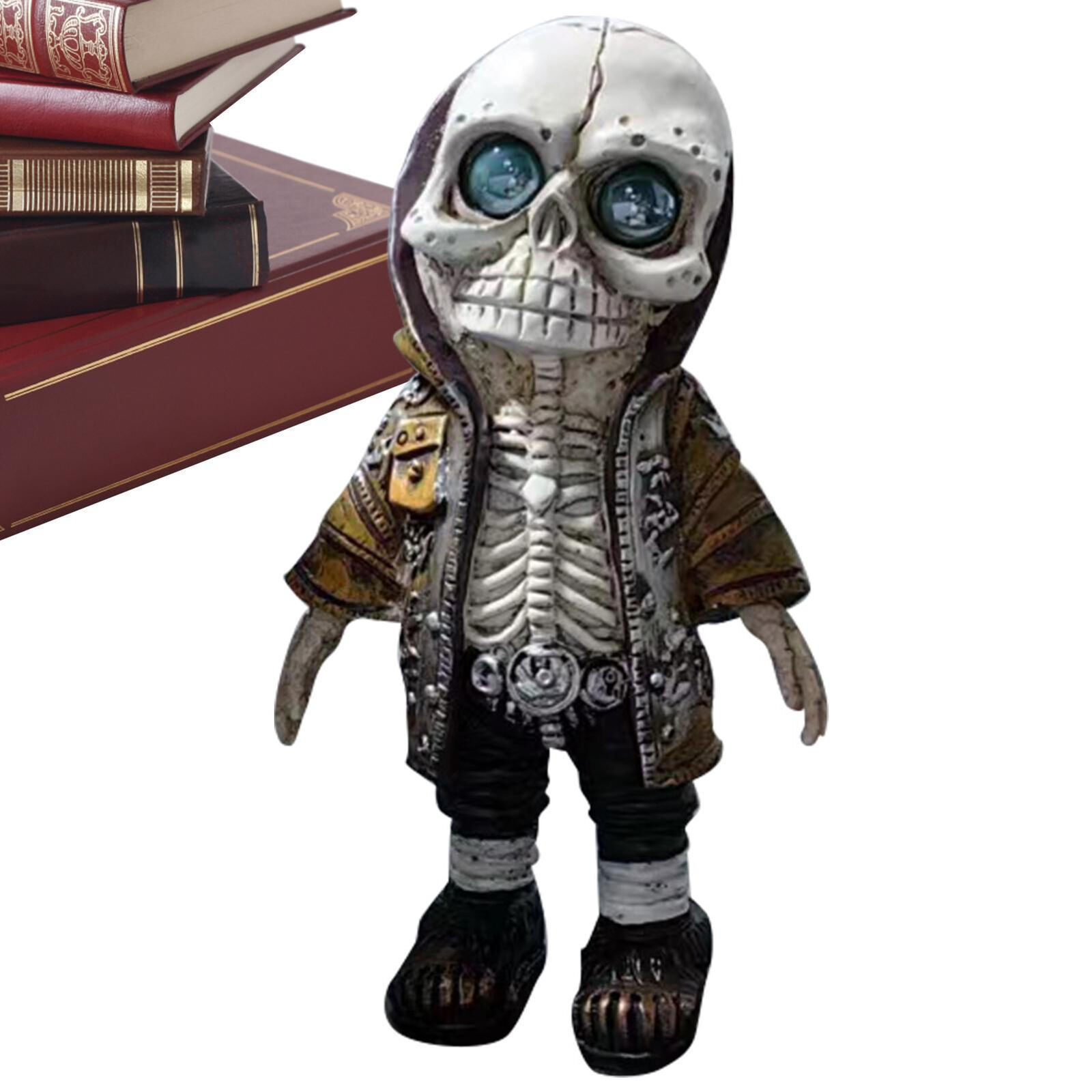 Halloween Skull Figurines Skeleton Doll Statue Crafts Desk Ornaments Home Decor