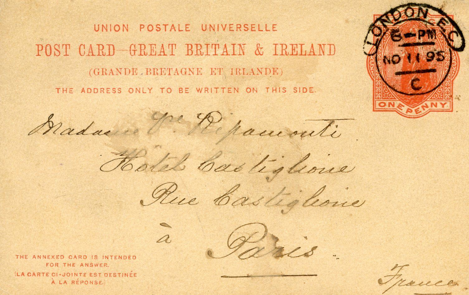 *20105 cpa Great Britain & Ireland Post Card