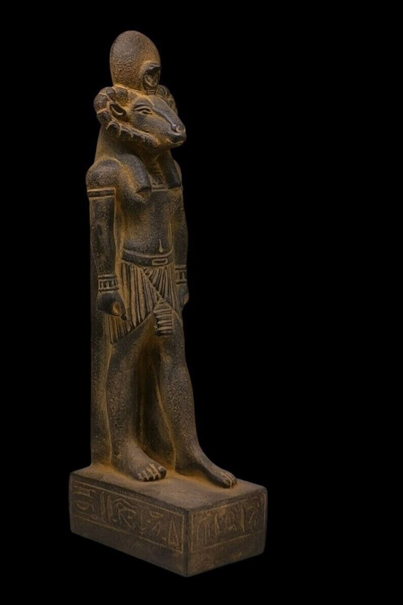 UNIQUE LARGE ANTIQUE EGYPTIAN Khnum Nile Statue Ancient Egypt Handmade