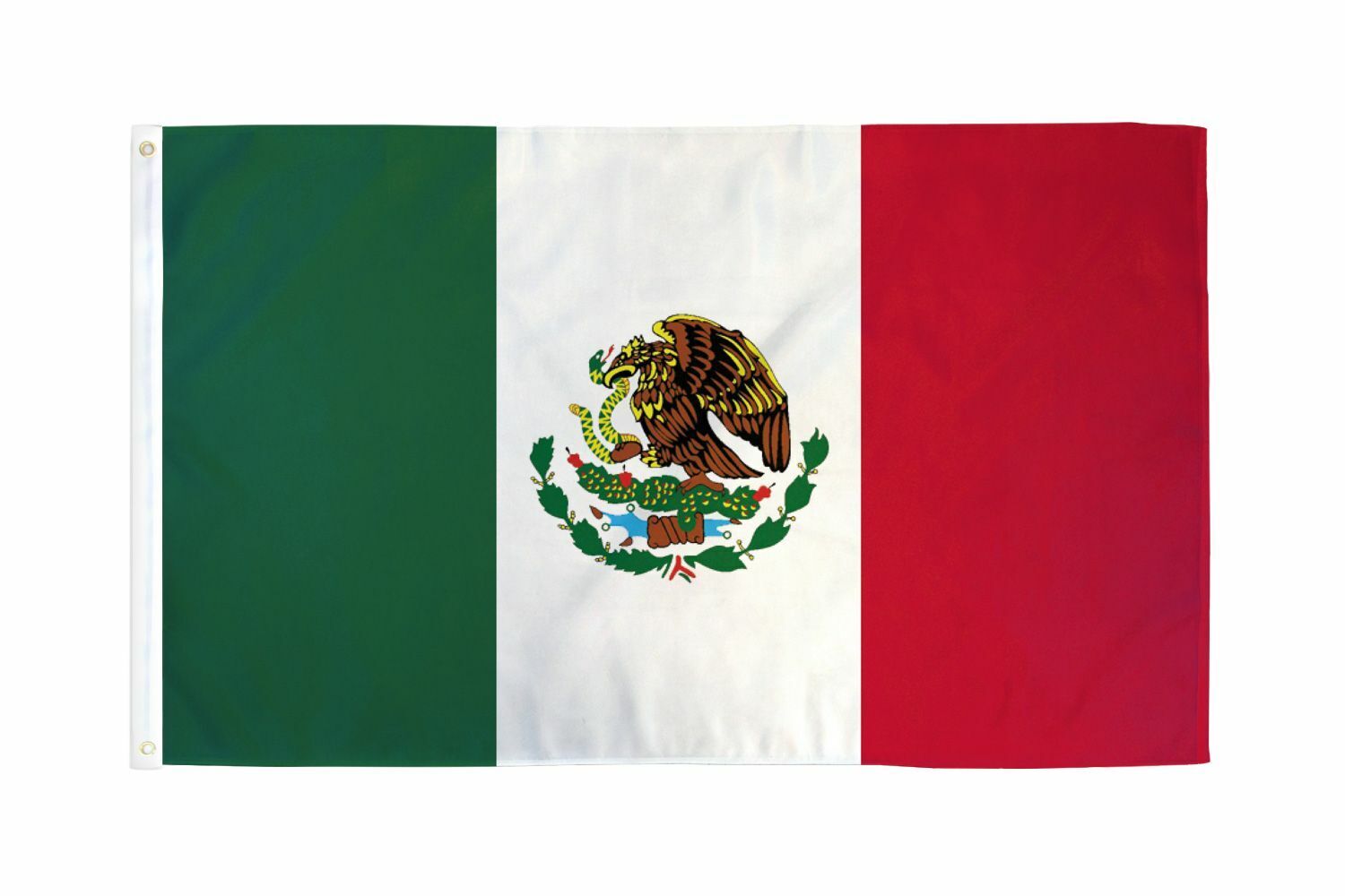 5x8 ft Mexico Mexican Flag, Polyester wf