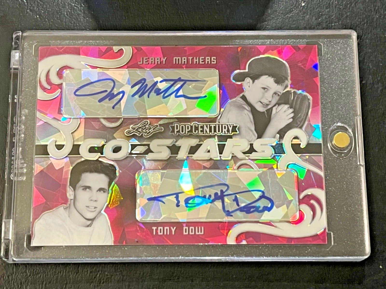 Jerry Mathers & Tony Dow 2020 Leaf Pop Century Dual Autograph Auto 5/6
