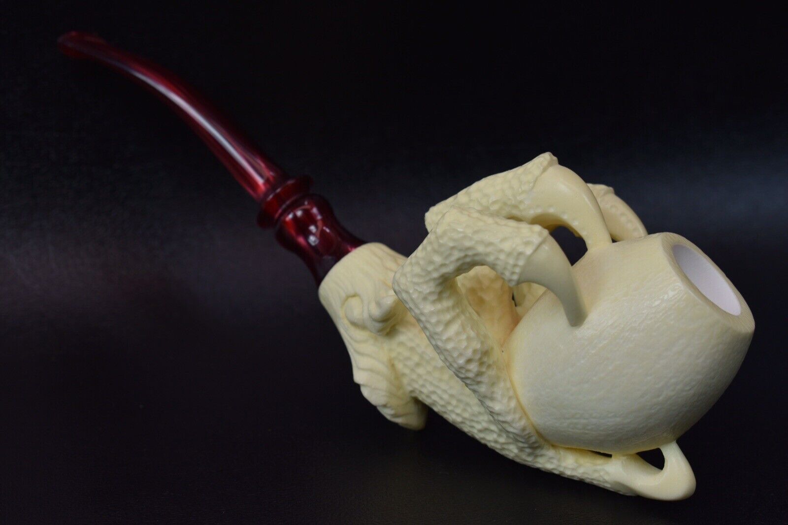 Eagle 🦅 Claw Pipe By ALI-new-block Meerschaum Handmade W Case#1107