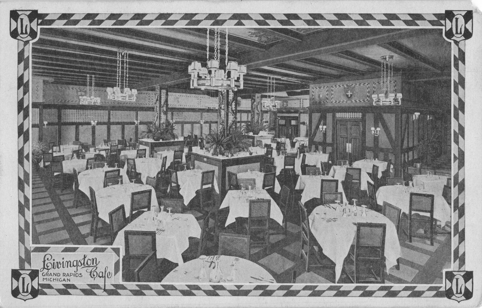 SW Grand Rapids MI INTERIOR FORMAL DINING the LIVINGSTON HOTEL BEFORE THE FIRE