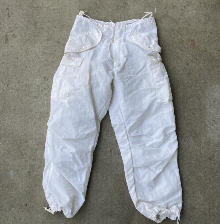 Vintage White Military Overpants Small Aged Threads 194 Local 70s 80s 90s