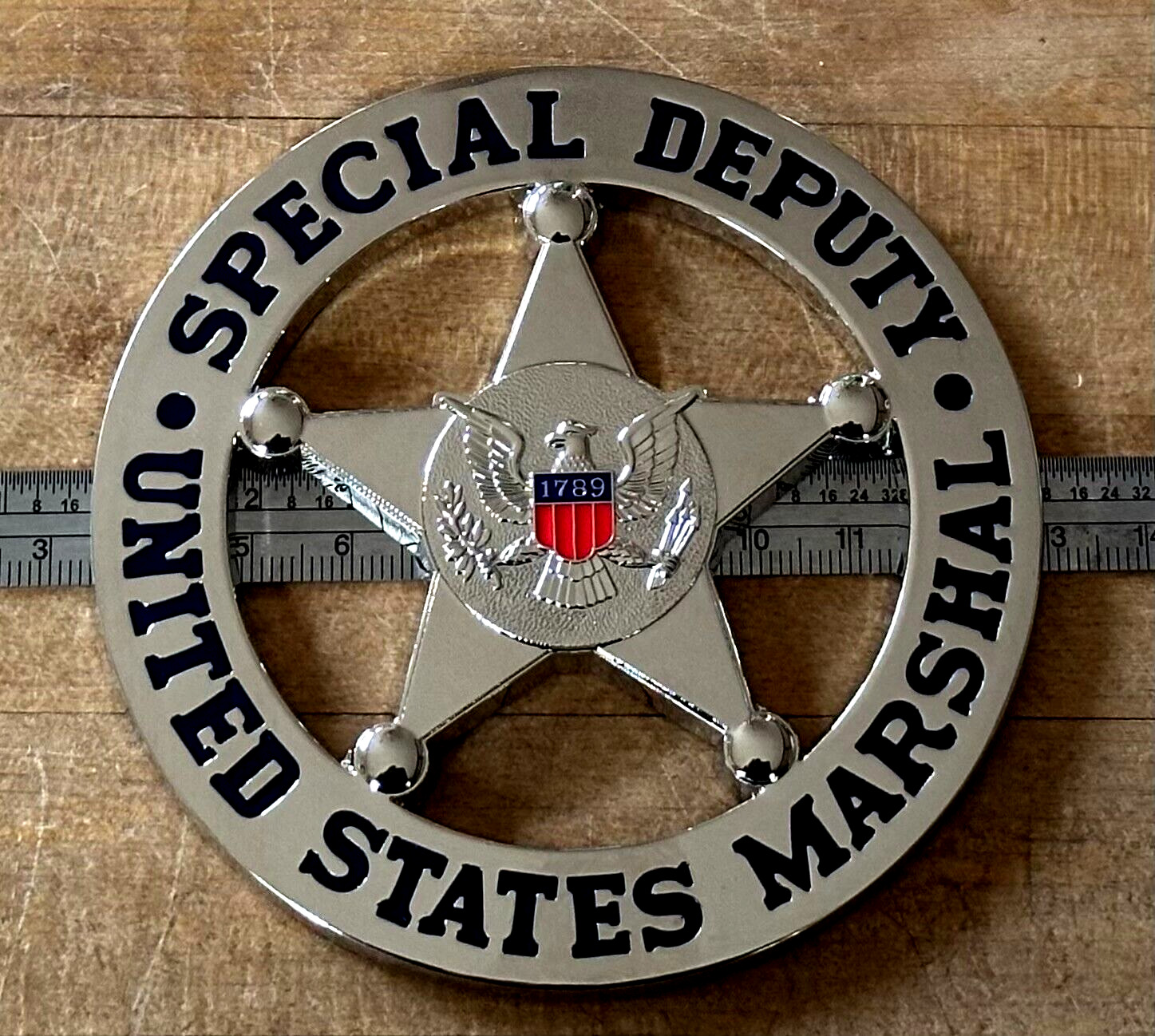 US Marshals Service-GIANT Special Dep Paperweight coin 3.75in silver super rare