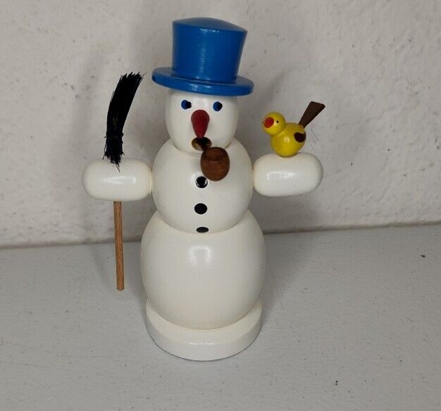 Vintage Snowman Incense Smoker Handmade In German Democratic Republic 6”