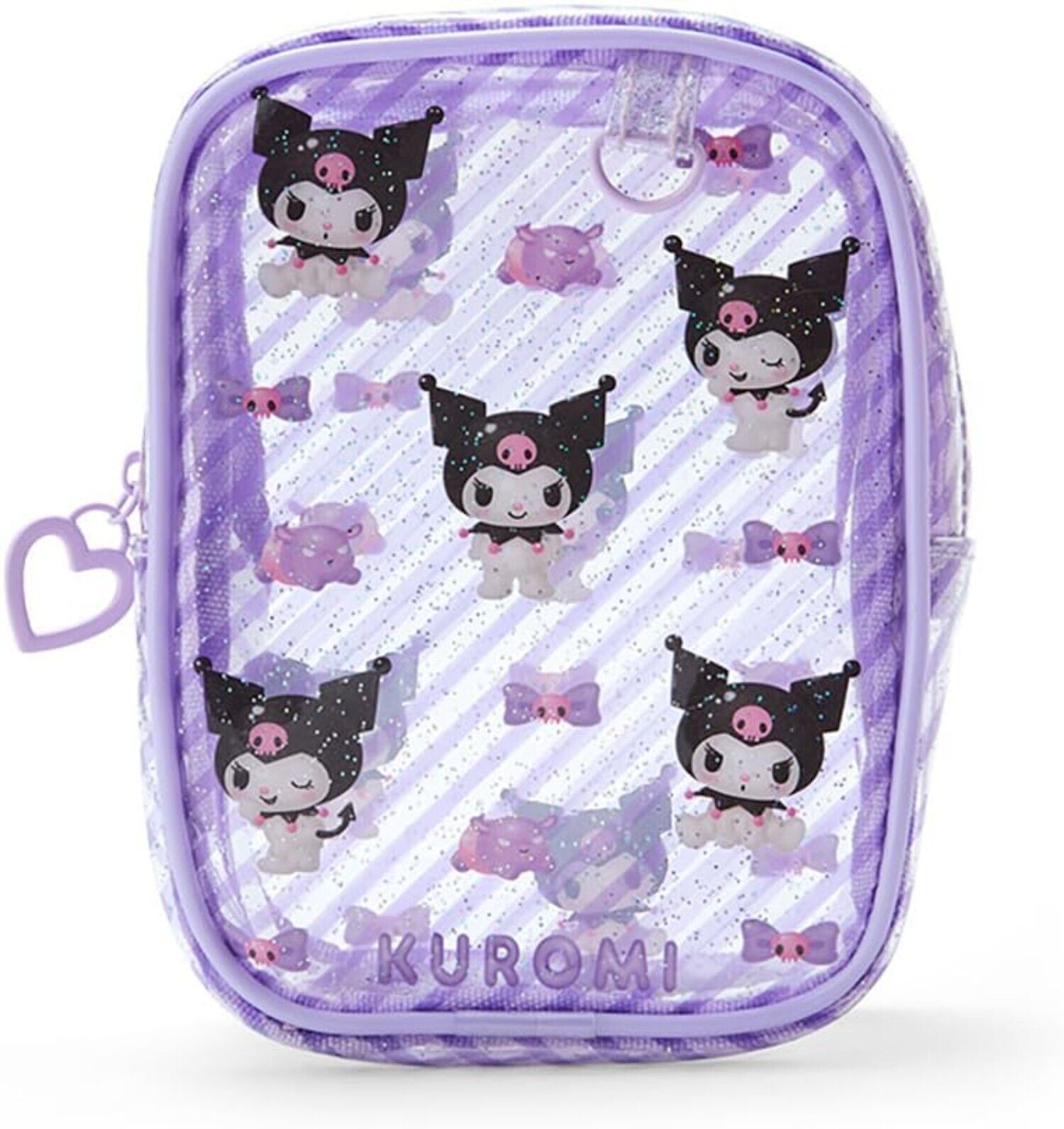Sanrio Character Kuromi Clear Pouch (Clear & Plump 3D) Storage Case New Japan