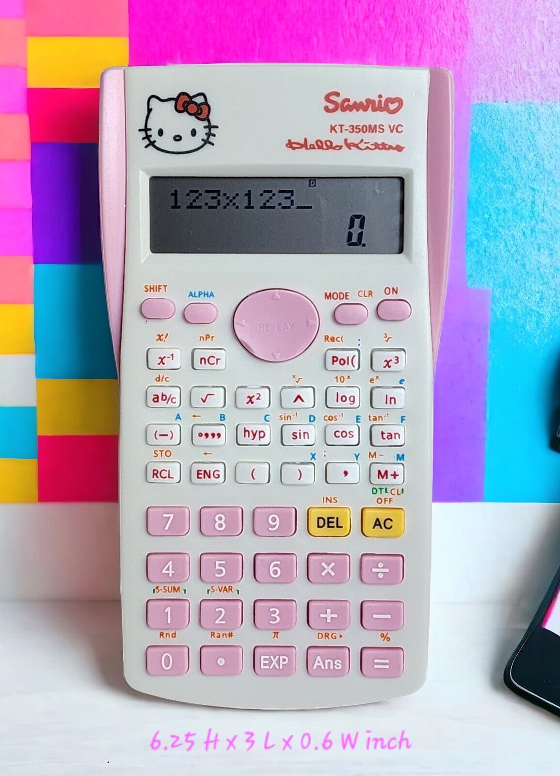 Super Cute Sanrio Hello Kitty Financial Calculator, Battery, Great For Calculus