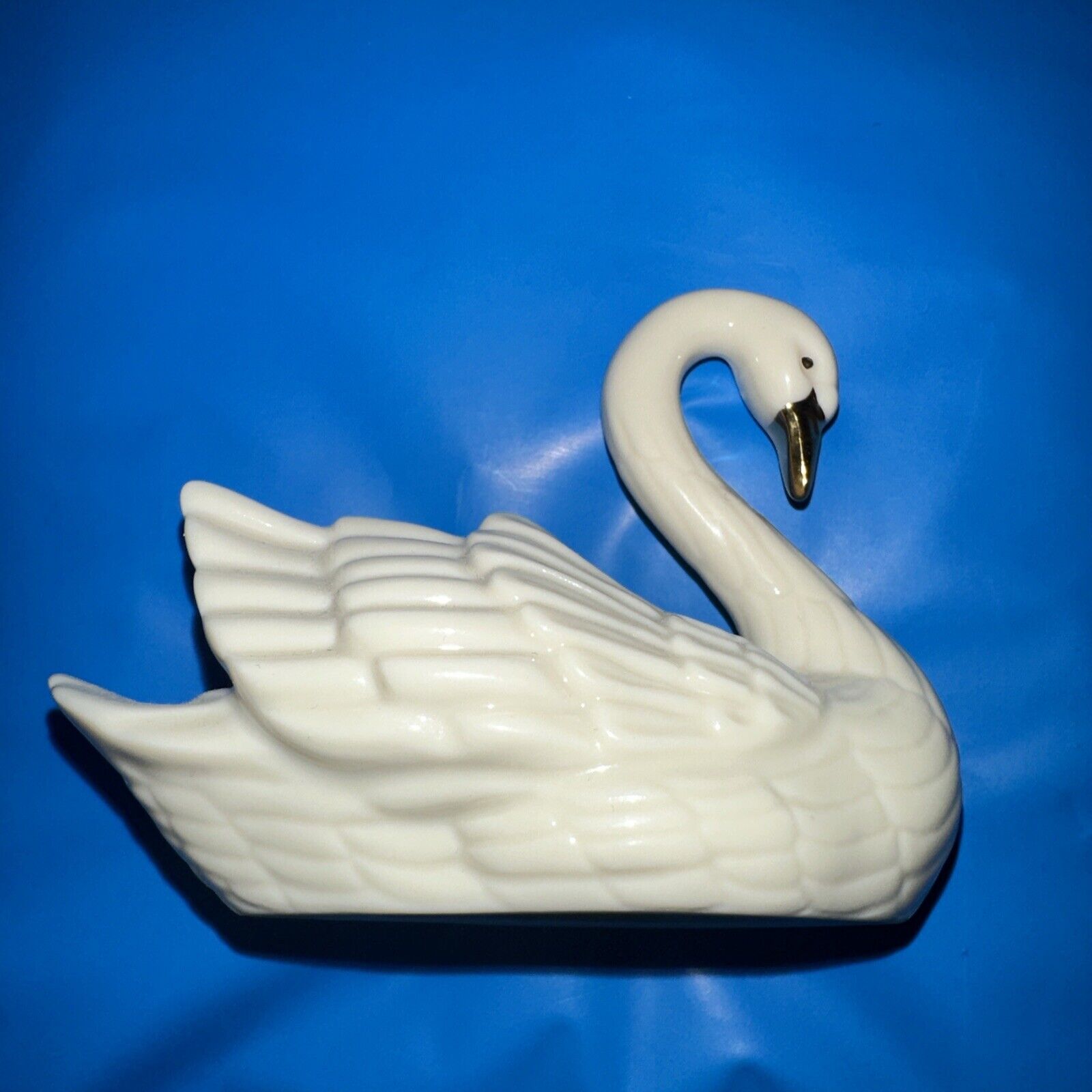 24 KT Gold Trim Lenox Figurine Swan Collectible Display Wedding Decor