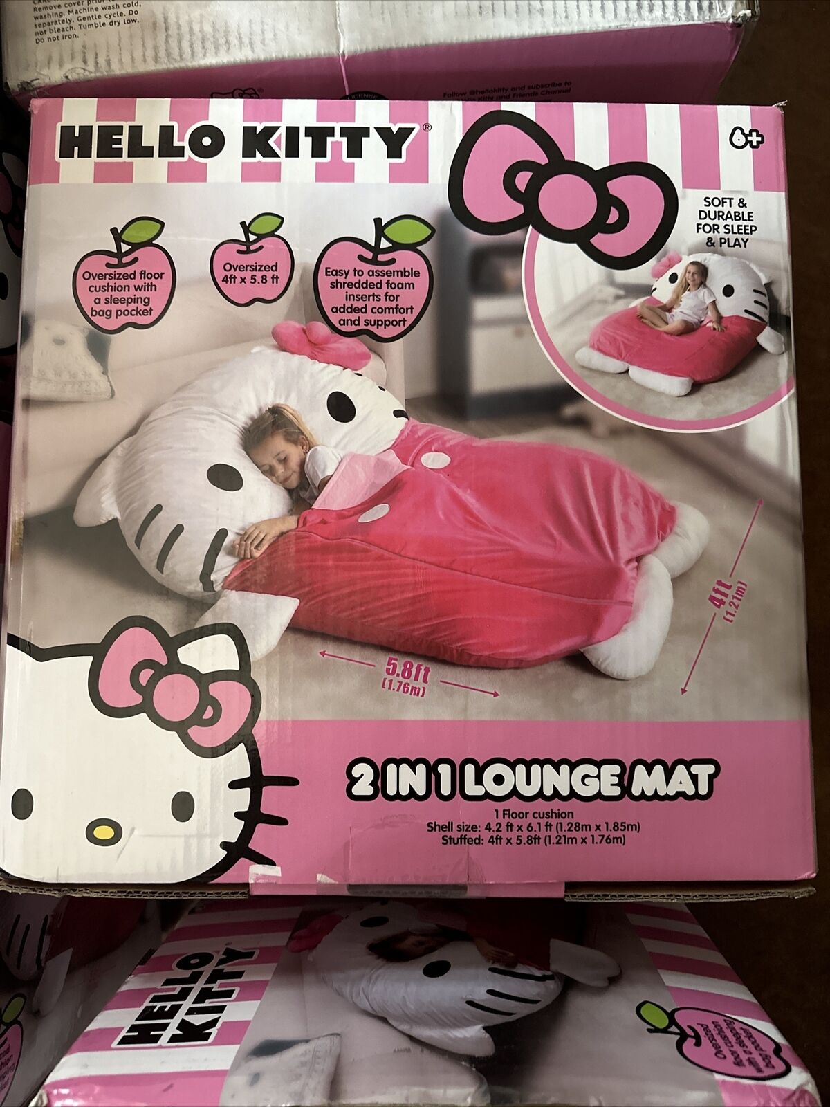 Hello Kitty Sanrio Super Soft Oversized 2 in 1 Lounger & Nap Mat Sleeping Bag 💕