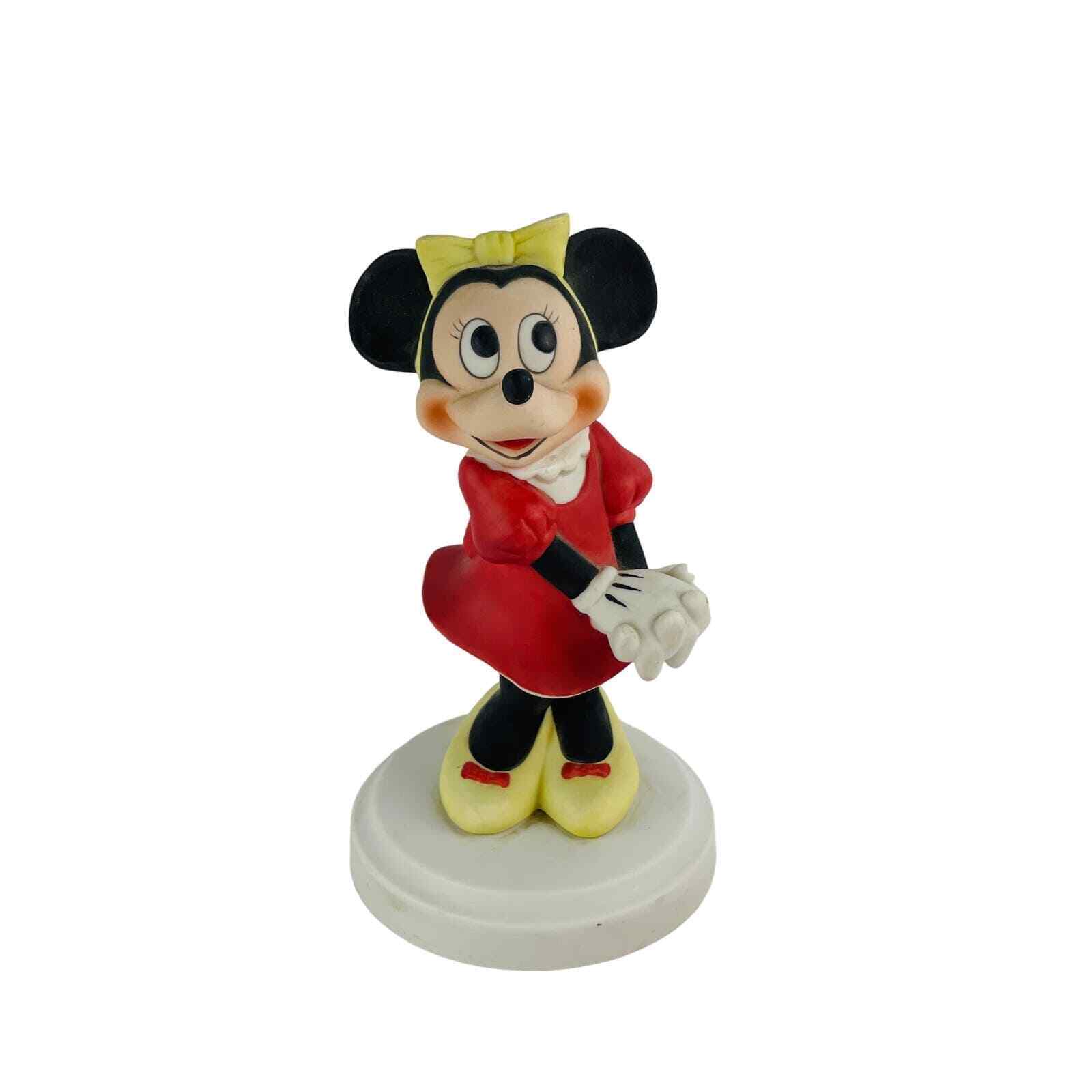 Vintage DISNEY 7” Minnie Mouse Ceramic Bisque Figurine