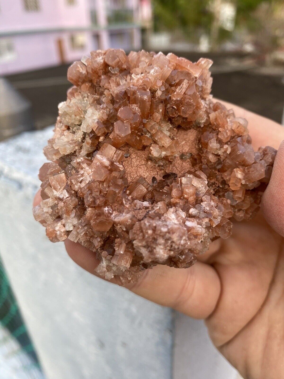Aragonite Crystal Specimen Stunning Very Rare Gem Stone Found In Morocco Cluster