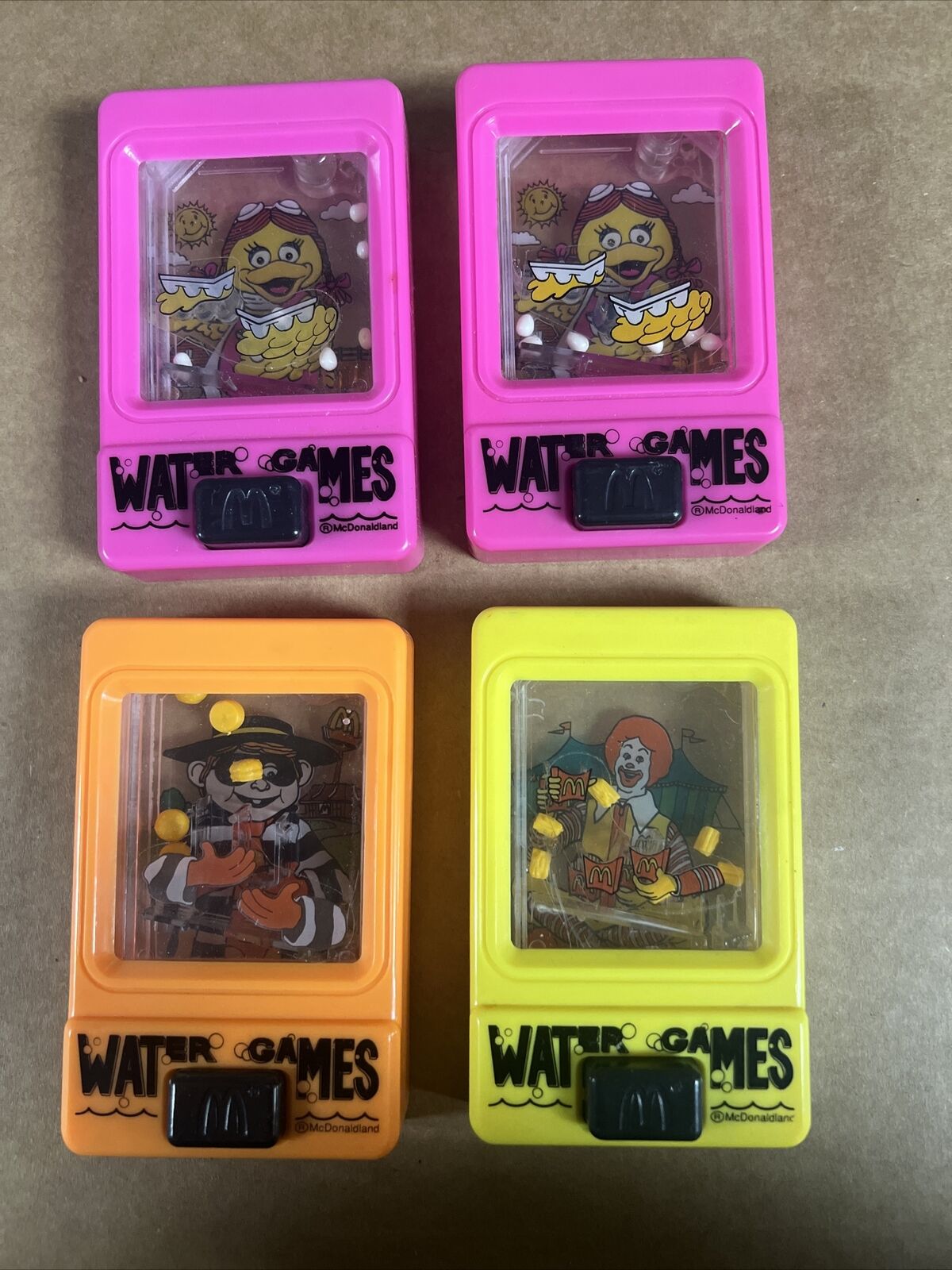 Vintage 1991 McDonald\'s Happy Meal Toys - Water Games - Set of 4