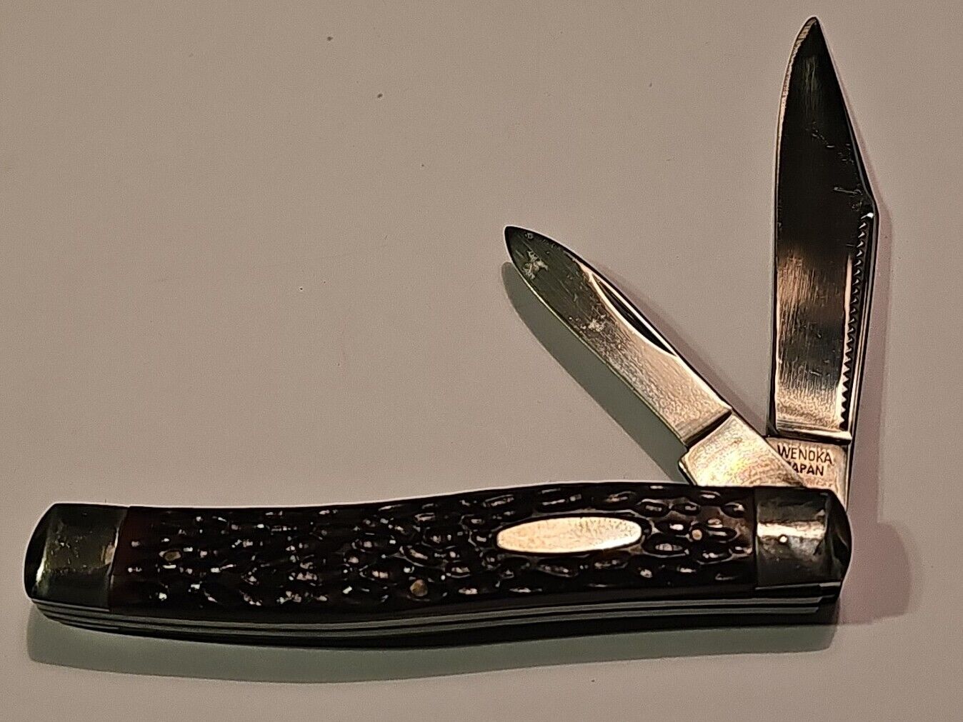 Vintage Rare Wenoka Japan 2 Blade Folding Pocket Knife