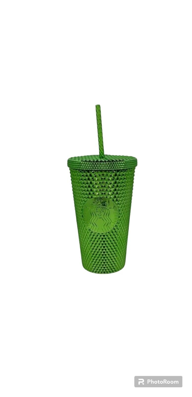 Starbucks Limited Edition Green Metal Bling Studded  Tumbler, 16oz, NWT