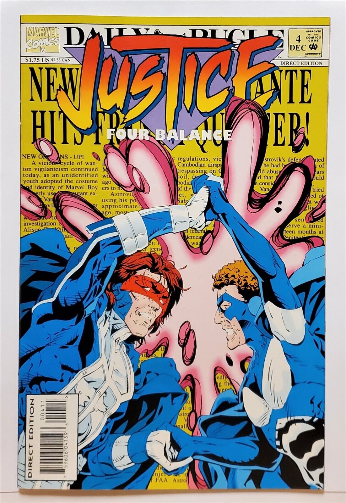 Justice: Four Balance #4 (Dec 1994, Marvel) 7.5 VF- 