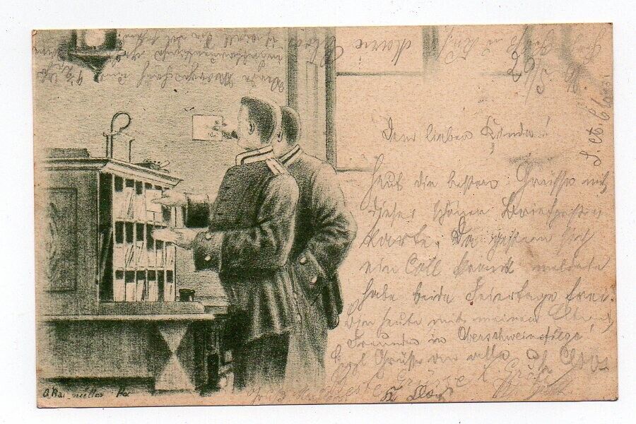 Pioneer Postcard,Germany,Postal Clerks,Post Office,Frankfurt Postmark 1898