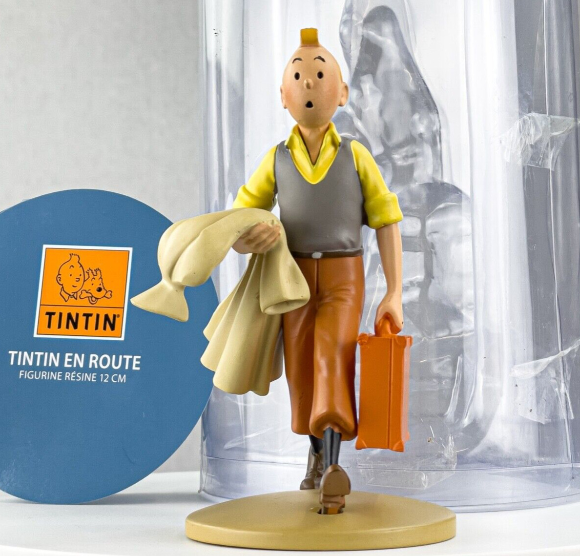 Tintin Figurine Moulinsart 42217 Tintin En Route 12cm Herge Officielle Figure 95