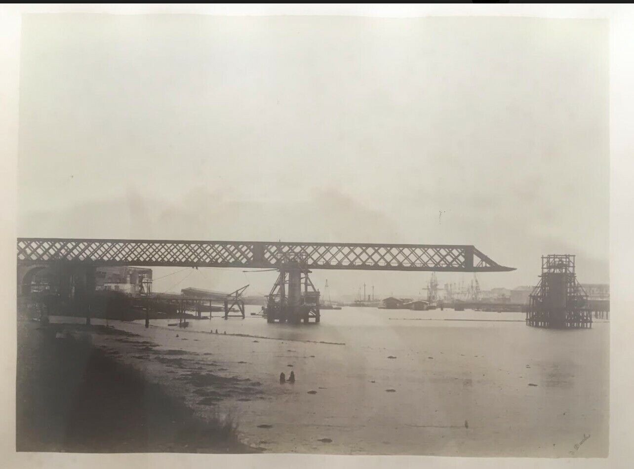 Jules Duclos Historic French Photograph  Pont de Lorient. Railroad Bridge