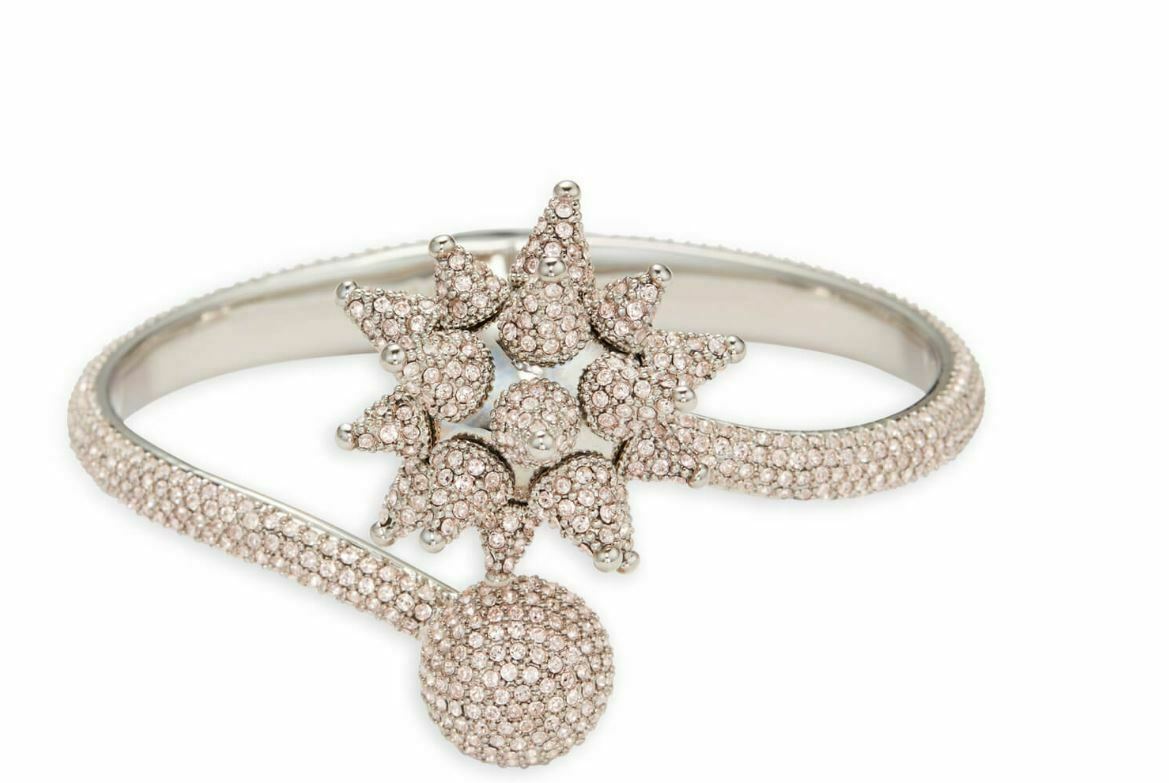 NIB$349 Atelier Swarovski Kalix Spiral Cuff Bracelet Pink Size M #5298558