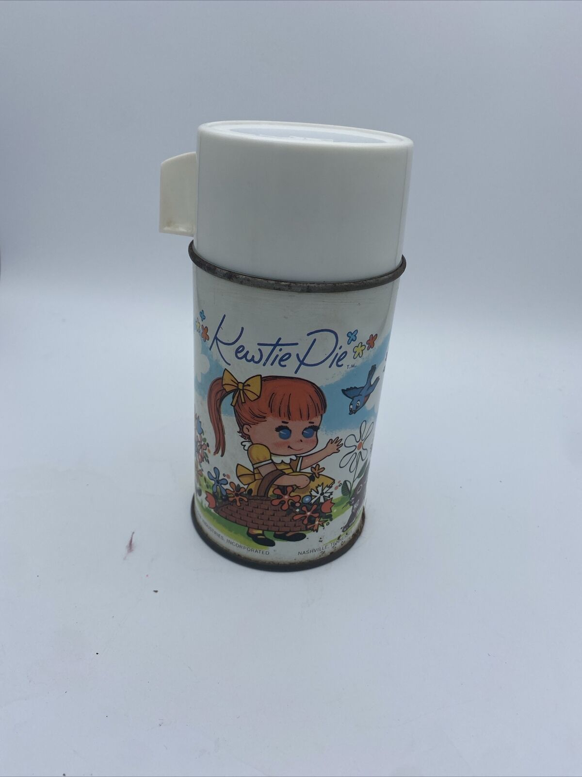 VTG Aladdin Industries KEWTIE PIE Metal Thermos with Cup Cap