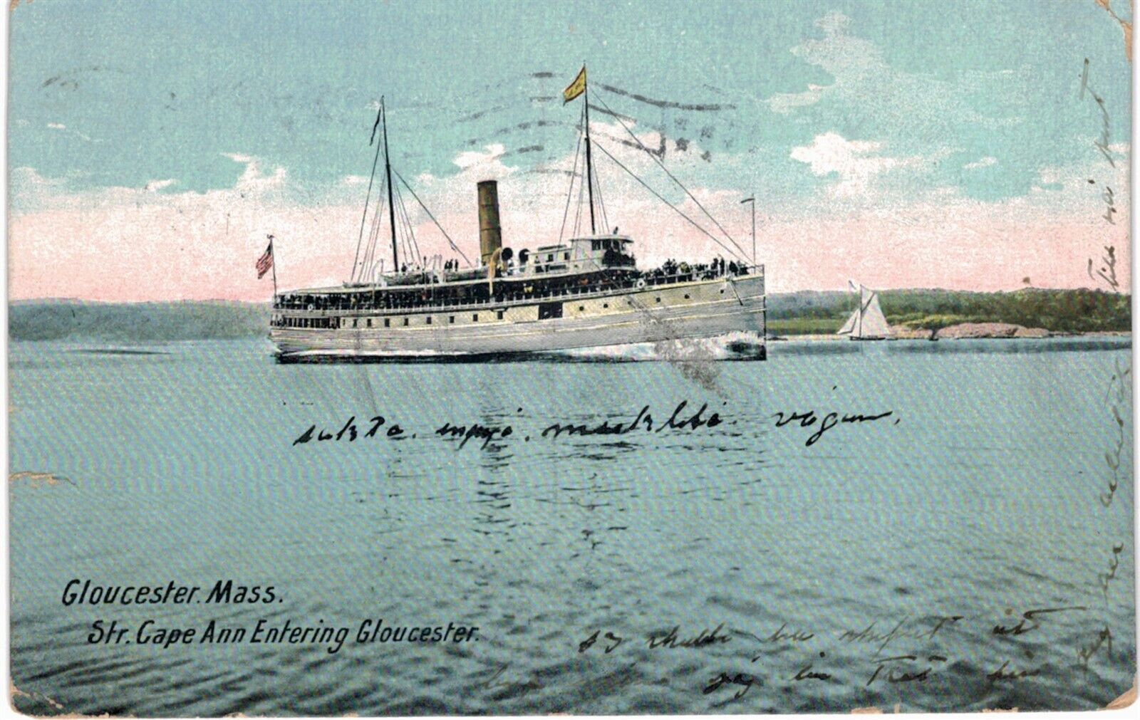 Gloucester Steamer Cape Ann 1910 MA 