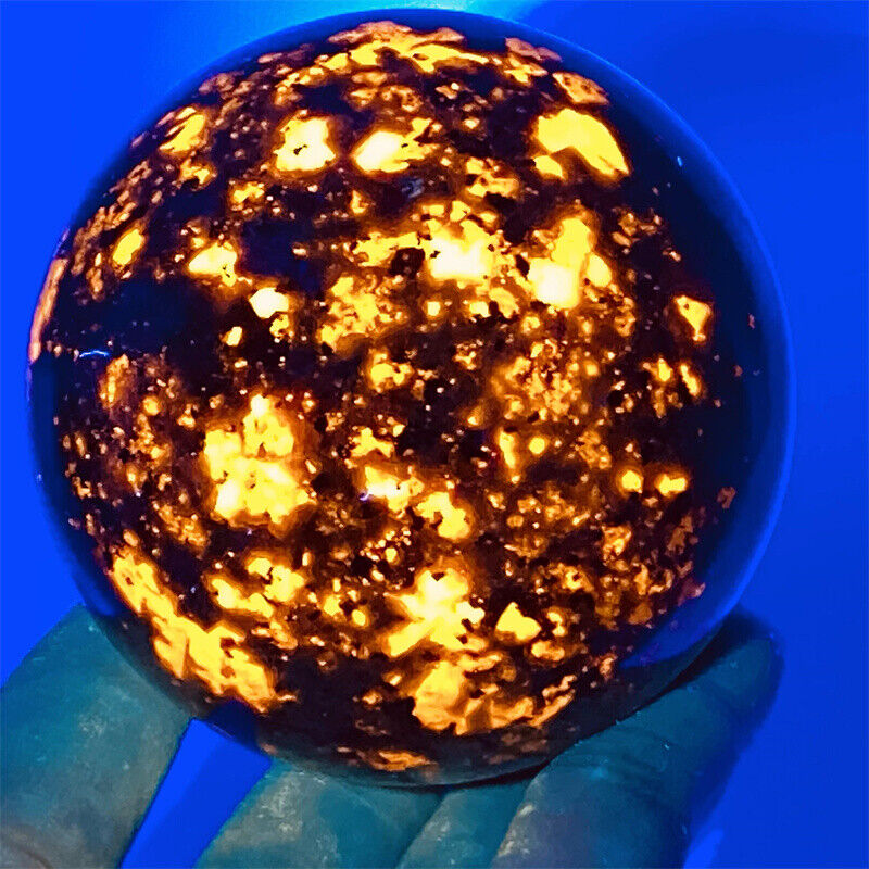 60mm+ wholesale Natural Yooperite Gemstone Sphere Healing Quartz Crystal Ball 1p