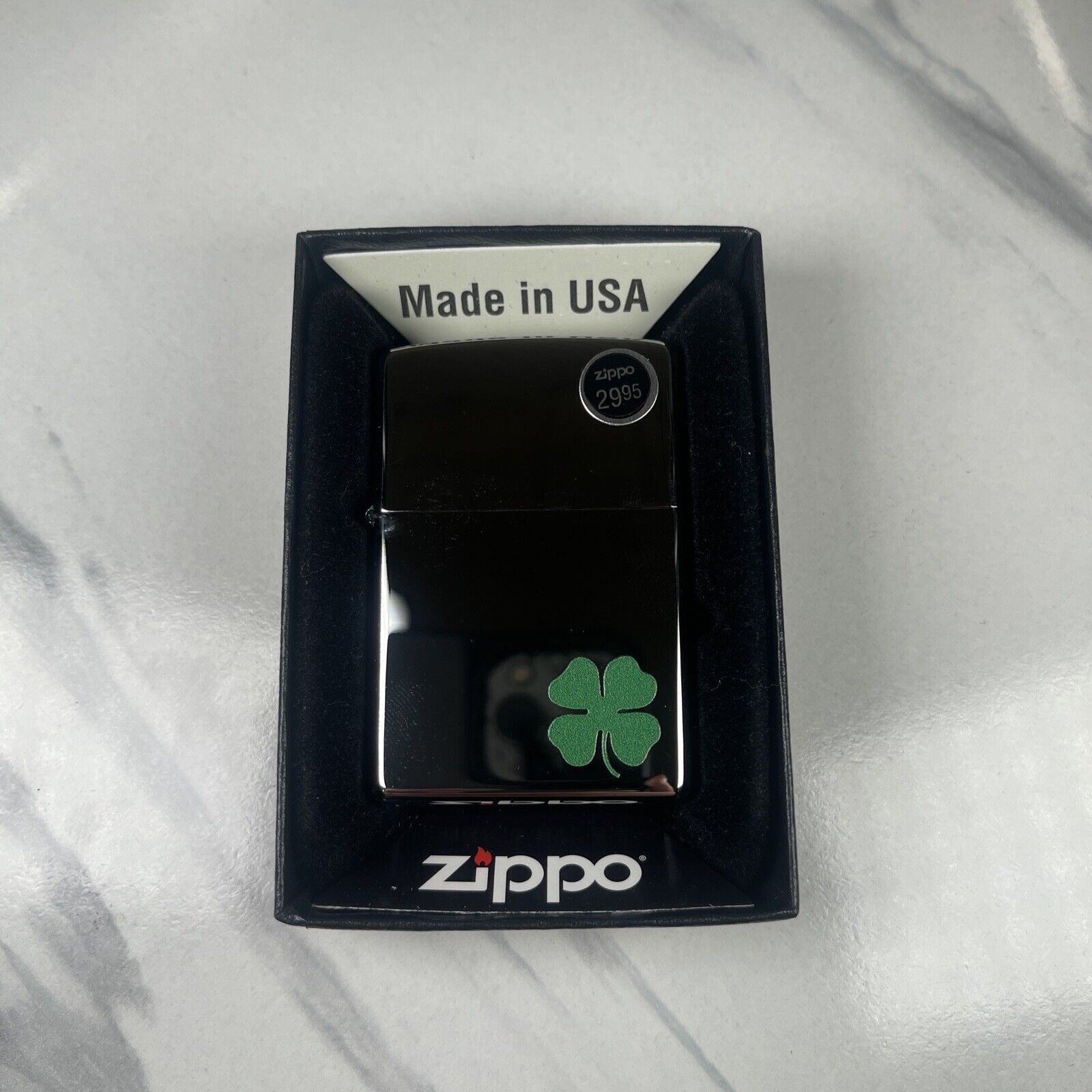 Zippo A Bit O Luck High Polish Chrome Lighter 24007 NEW
