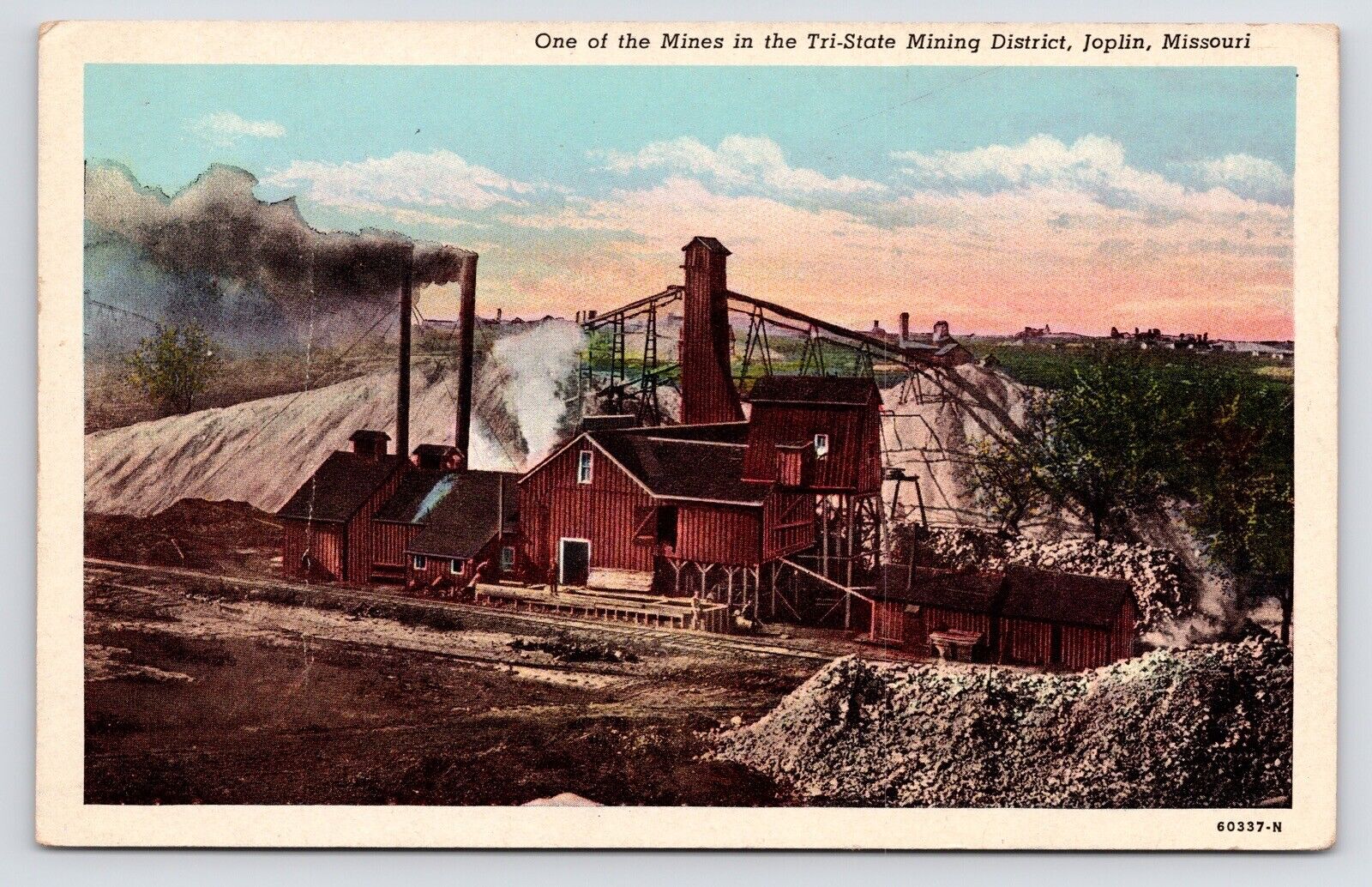 c1920s~Zinc Mines~Mining District~Joplin Missouri MO Vintage Postcard